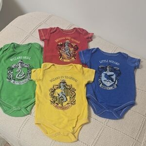 Warner Bros. Wizard House Bodysuits - Red, Green, Yellow, Blue